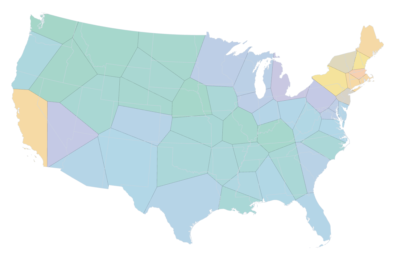 Flux Finder hourly pricing heatmap showing utility territories across the United States